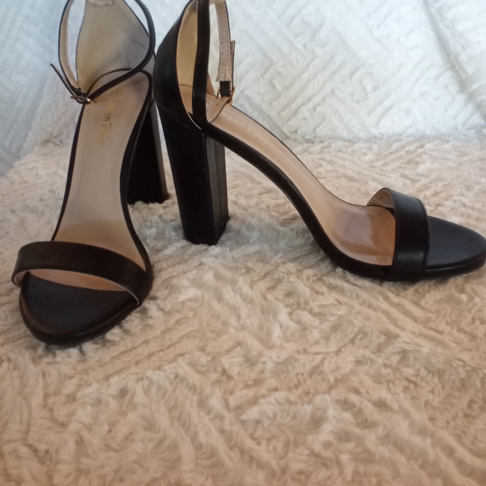 Elegant Black High Heel Sandals